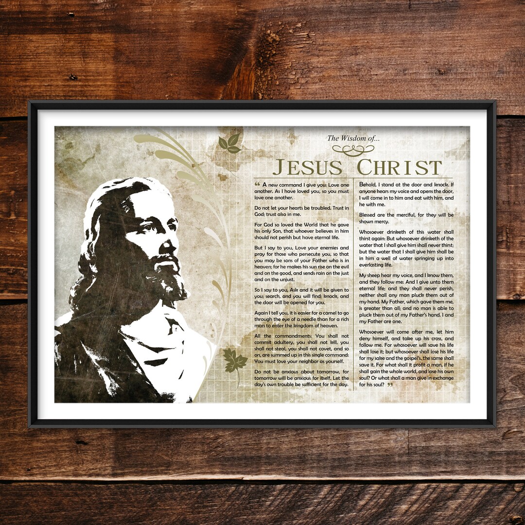 Jesus Christ Greatest Quotes Original Art Print Featuring His Deepest