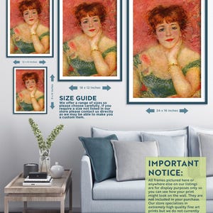 Pierre-Auguste Renoir - Portrait of Actress Jeanne Samary (1877) - Giclee Art Print Painting Photo Poster Museum Fine Gift Home Wall Décor image 5