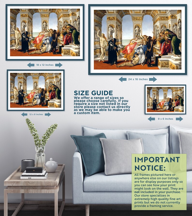 Sandro Botticelli Calumny of Apelles 1495 Reproduction - Etsy UK