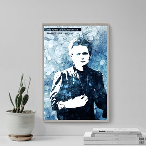 Marie Curie - The Icons of Chemistry #14 - Art Print Poster Wall Home Decor Chemistry Gift Chemist Science College Student