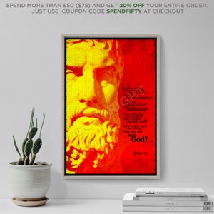 Epicurus Original Art Print - Photo Poster Gift Philosophy