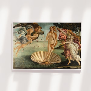 Sandro Botticelli - The Birth of Venus (1484) - Reproduction of a Classic Painting - Photo Poster Print Art Gift
