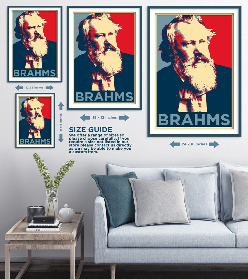 Johannes Brahms Original Art Print - Photo Poster Gift - Composer Musician Classical Music image 4