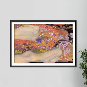 Gustav Klimt - Water Serpents II (1904) - Classic Painting Photo Poster Print Art Gift Wall Home Decor