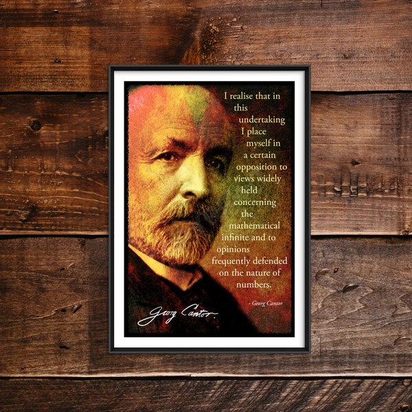 Georg Cantor Original Art Print - Photo Poster Gift Home Wall Decor Mathematics Set Theory Maths Portrait