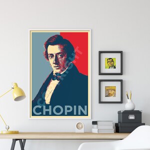 Frederic Chopin Original Art Print Photo Poster Gift Composer Musician Classical Music Frédéric Chopin image 2