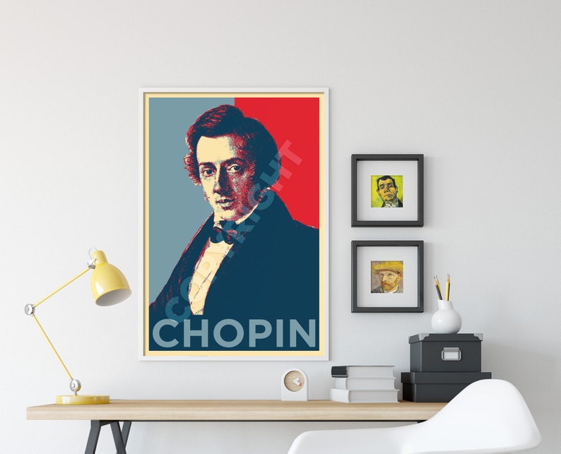 Frederic Chopin Original Art Print Photo Poster Gift Composer Musician Classical Music Frédéric Chopin image 2