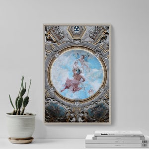 Paul-Jaques-Aime Baudry - The Abduction of Psyche Ceiling of the Rotunda (1885) - Classic Painting Photo Poster Fine Art Print Gift