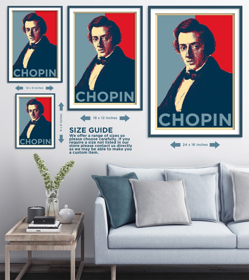 Frederic Chopin Original Art Print Photo Poster Gift Composer Musician Classical Music Frédéric Chopin image 4