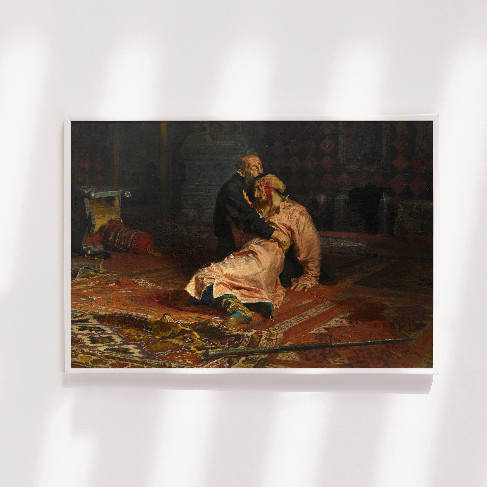 イリヤ・レーピン - イワン雷帝が息子を殺害する (1885) - 古典絵画