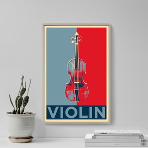 Violin Original Art Print - Photo Poster Gift Wall Home Decor - Hope Music Instrument Learn Lessons Student School Motivation String