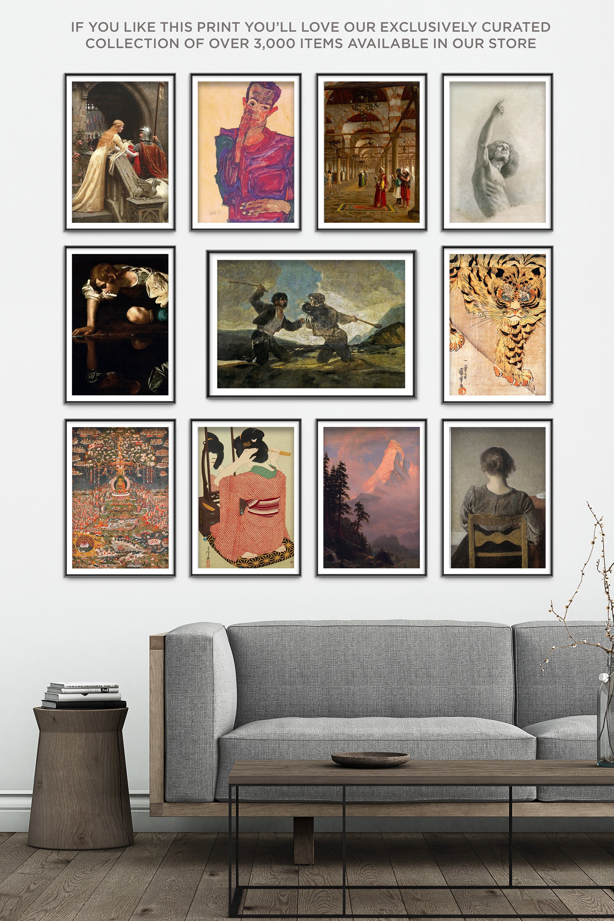 フランシスコ・ゴヤ - 棍棒で戦う（1823） - クラシック絵画写真