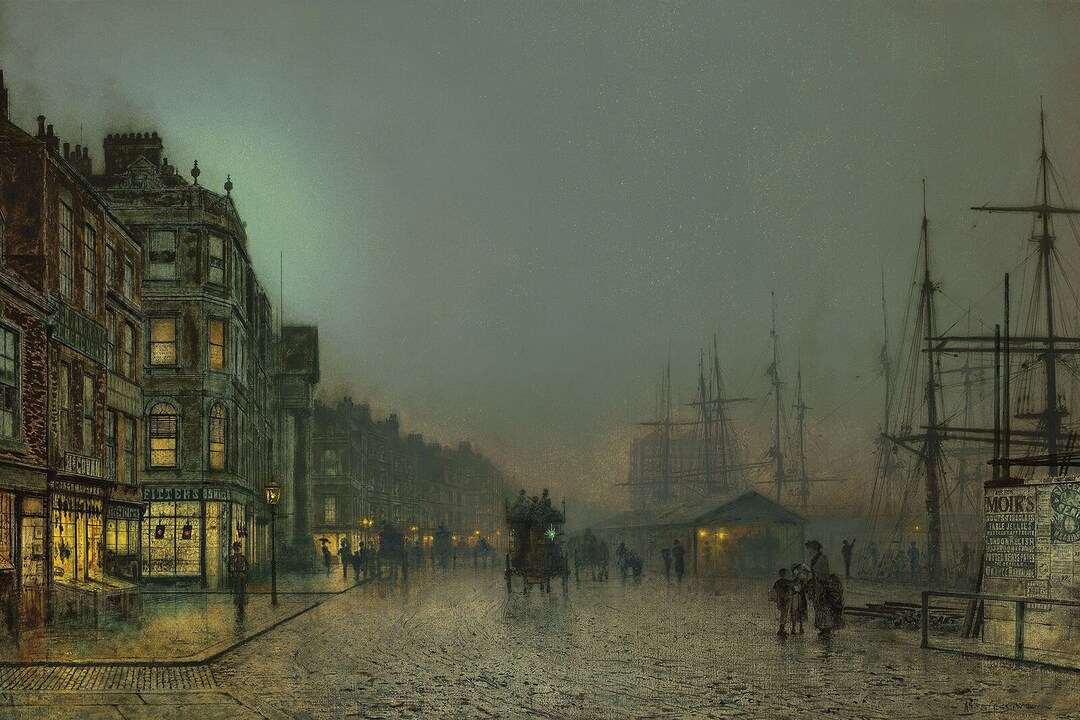 John Atkinson Grimshaw Liverpool Lights 1881 Classic - Etsy