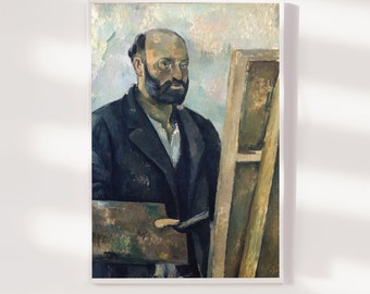 ポール・セザンヌ - パレットを持つ自画像 (1890) - 古典絵画の複製
