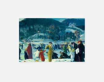 George Wesley Bellows - Love of Winter (1914) - Art Print Poster Painting - Museum Quality Giclee Home Wall Décor