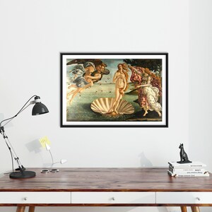 Sandro Botticelli - The Birth of Venus (1484) - Reproduction of a Classic Painting - Photo Poster Print Art Gift image 3