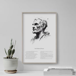Seneca Greatest Quotes - Photo Poster Art Gift Wall Home Decor Stoic Meditations Stoicism Motivation Inspiration