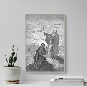 Gustave Dore - Samuel Blesses Saul (1866) - Drawing Photo Poster Print Art Gift Home Museum Gallery Giclee Bible