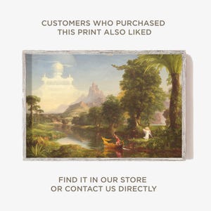 Thomas Cole - The Mountain Ford (1846) - Classic Painting Photo Poster Print Art Gift Wall Art Home Decor - Horse in River image 8