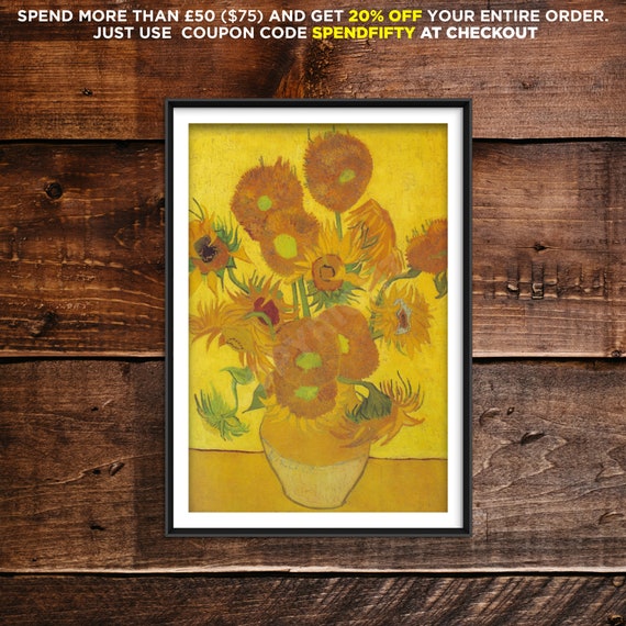 ヴィンセント・ヴァン・ゴッホ - ひまわり（1888年） - アートプリント