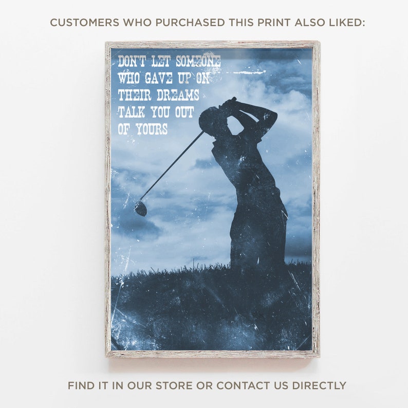 Motivational Golf Quote ...Play the ball where it lies. Original Art Print Photo Poster Gift Motivation Golfing image 9