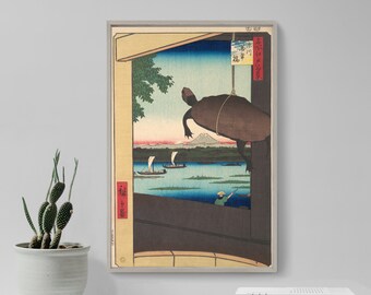 Utagawa Hiroshige - Mannen Bridge, Fukagawa (1858) | Japan