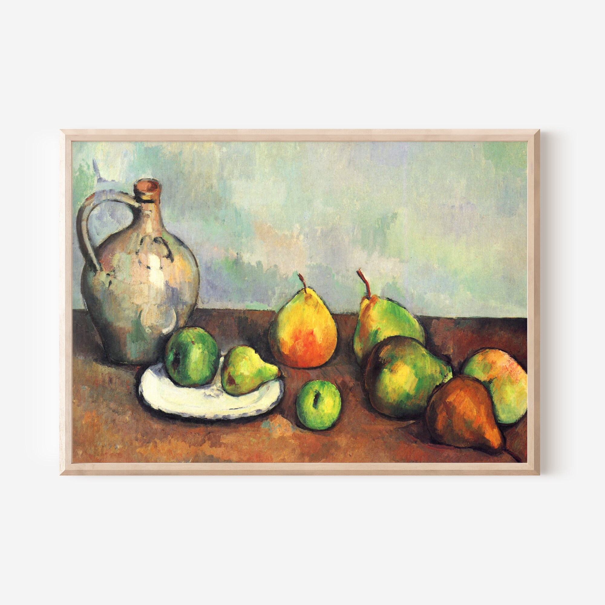 Paul Cézanne Still Life Jug and Fruits 1894 Reproduction Etsy Australia