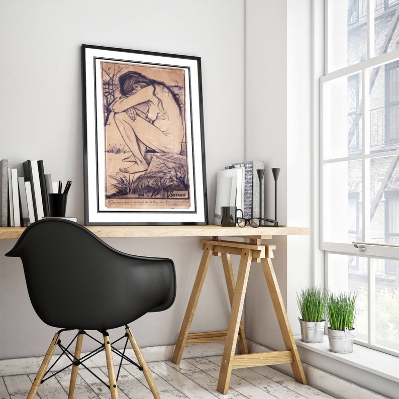 Vincent Van Gogh Sorrow 1882 Classic Painting Photo Etsy Italia