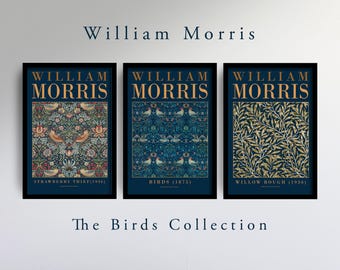William Morris Set of Three Art Prints, William Morris Print, William Morris Wall Art, William Morris Gallery Wall Art Prints, Set of 3