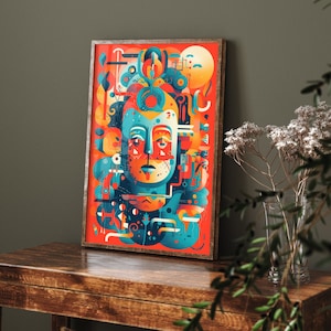 Psychonaut Holotone 1 - Art Print Poster Painting - Museum Quality Giclee Home Wall Décor