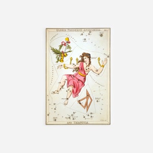 シドニー ホール - ウラニアの鏡 - グロリア フレデリチ アンドロメダと三角座星座 (1825) 絵画 ポスター プリント アート 星座 #ATTEMPT2