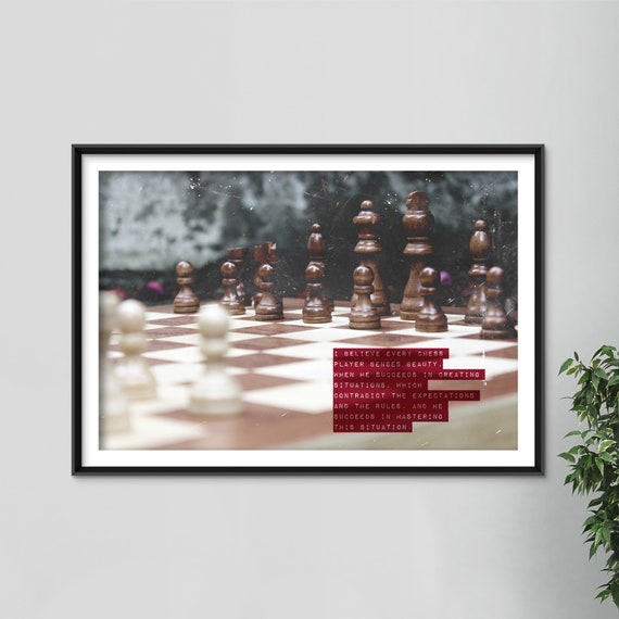 Think Chess Game Motivational Saying Wall Art Print Decor 