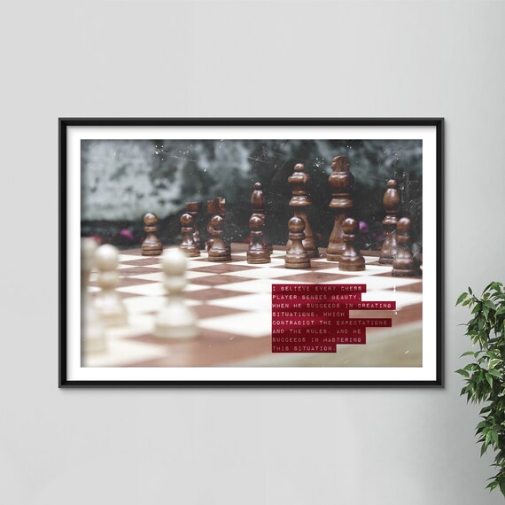 Chess Quote Printable Wall Art for Home Decor or Gift 