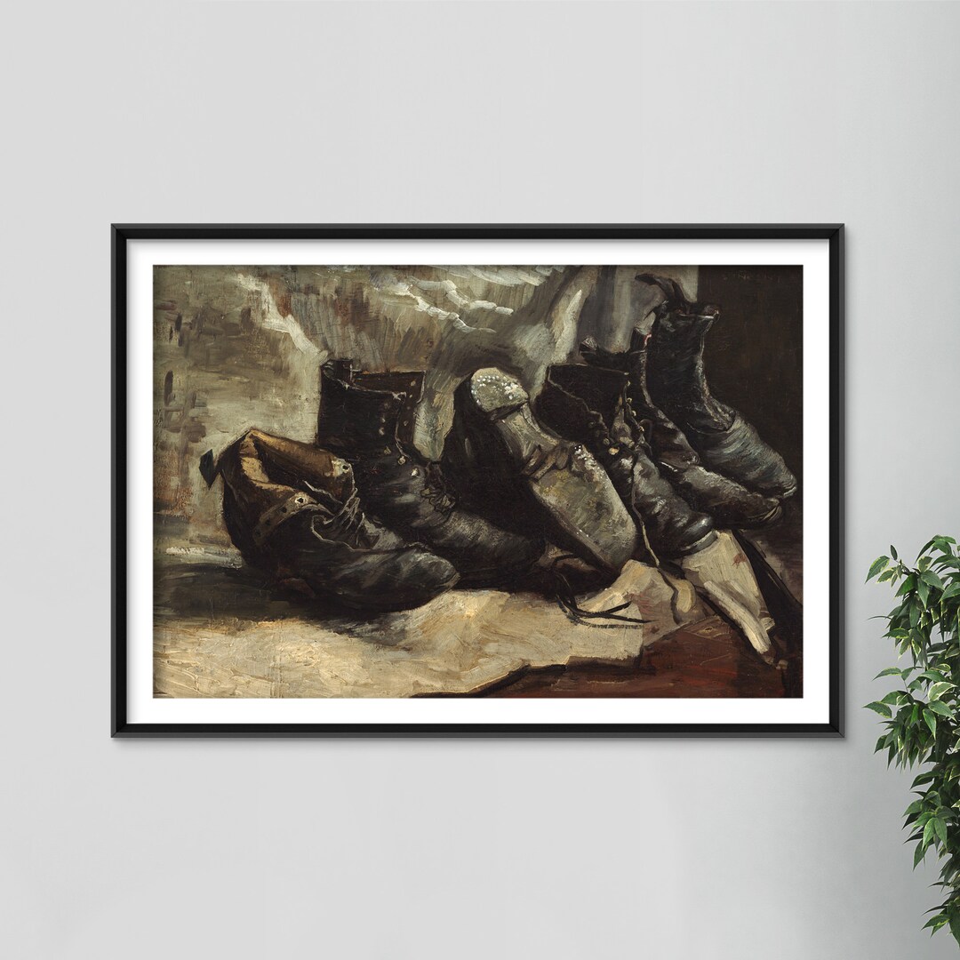 ヴァン・ゴッホ【三足の靴】、希少な画集画、新品高級額・額装付 il_1080xN.2371360507_pgho.jpg