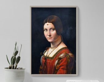 レオナルド・ダ・ヴィンチ - 美しいフェロニエール (1490) - 古典絵画