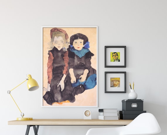 額装品/Two Girls/エゴン シーレ/アート/ポスター/インテリア 額装品/Two Girls/エゴン シーレ/アート/ポスター/インテリア ポスター