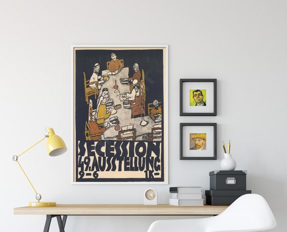 Egon Schiele - Secession 49 Exhibition (1918) - Classic Painting