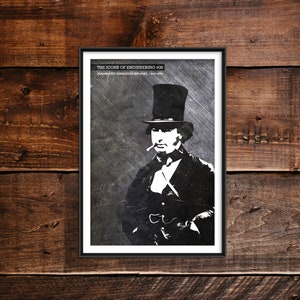 Isambard Kingdom Brunel Art Print Poster Photo Home Wall Decor Engineering