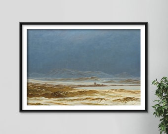 Caspar David Friedrich - Northern Landscape Spring (1825) - Classic Painting Photo Poster Print Art Gift Home Wall Decor - Minimalist