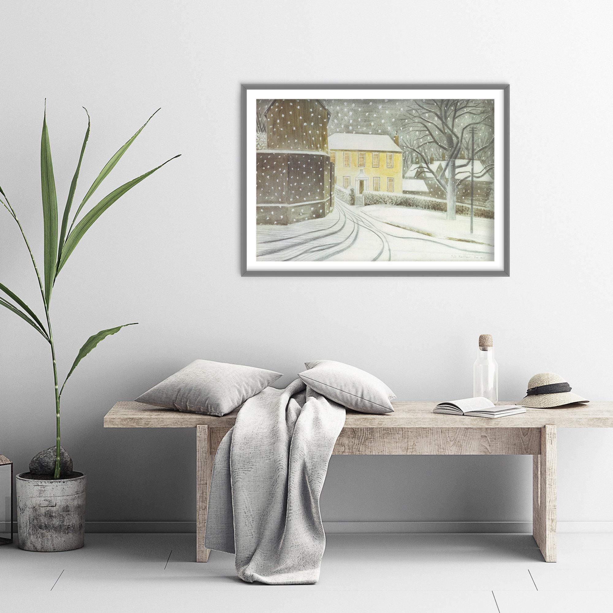 Eric Ravilious Snow Scene Eric Ravilious - Halstead Road in Snow (1935) - Classic Painting Photo ...