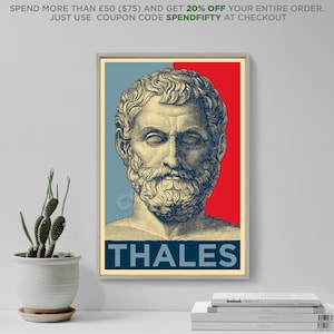 Thales of Miletus (2) - Hope - Original Art Print Poster Photo Gift Wall Decor - Greek Philosopher Seven Sages of Greece