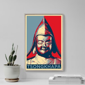 Je Tsongkhapa Original Art Print - Photo Poster Gift Home Wall Decor - Hope Parody Buddha Tibetan Buddhism Religion Spirituality