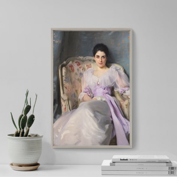 John Singer Sargent - Portrait of Lady Agnew of Lochnaw (1892) - Painting Photo Poster Print Art Gift Museum Giclée - Scottish Beauty