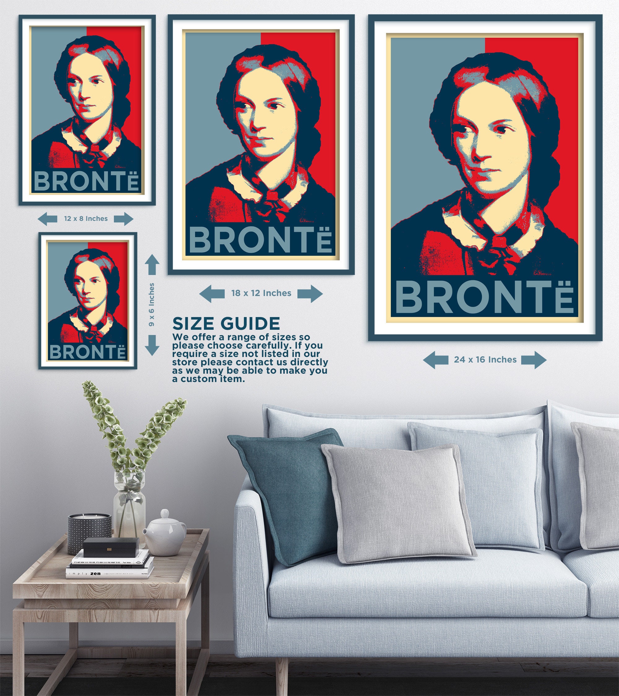 Charlotte Bronte Hope Original Art Print Poster Photo Gift Wall Decor  Sisters Anne Emily Authors 