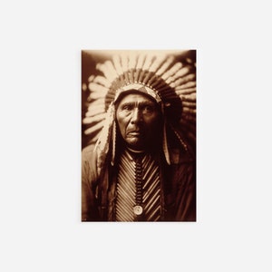 Edward Curtis - Three Horses (1905) - Vintage Photograph, Photo, Poster, Print, Art Gift, Decor - Native Indian American