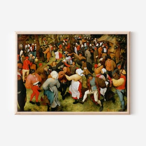 Pieter Bruegel The Elder - The Wedding Dance (1566) - Reproduction of a Classic Painting - Photo Poster Print Art Gift