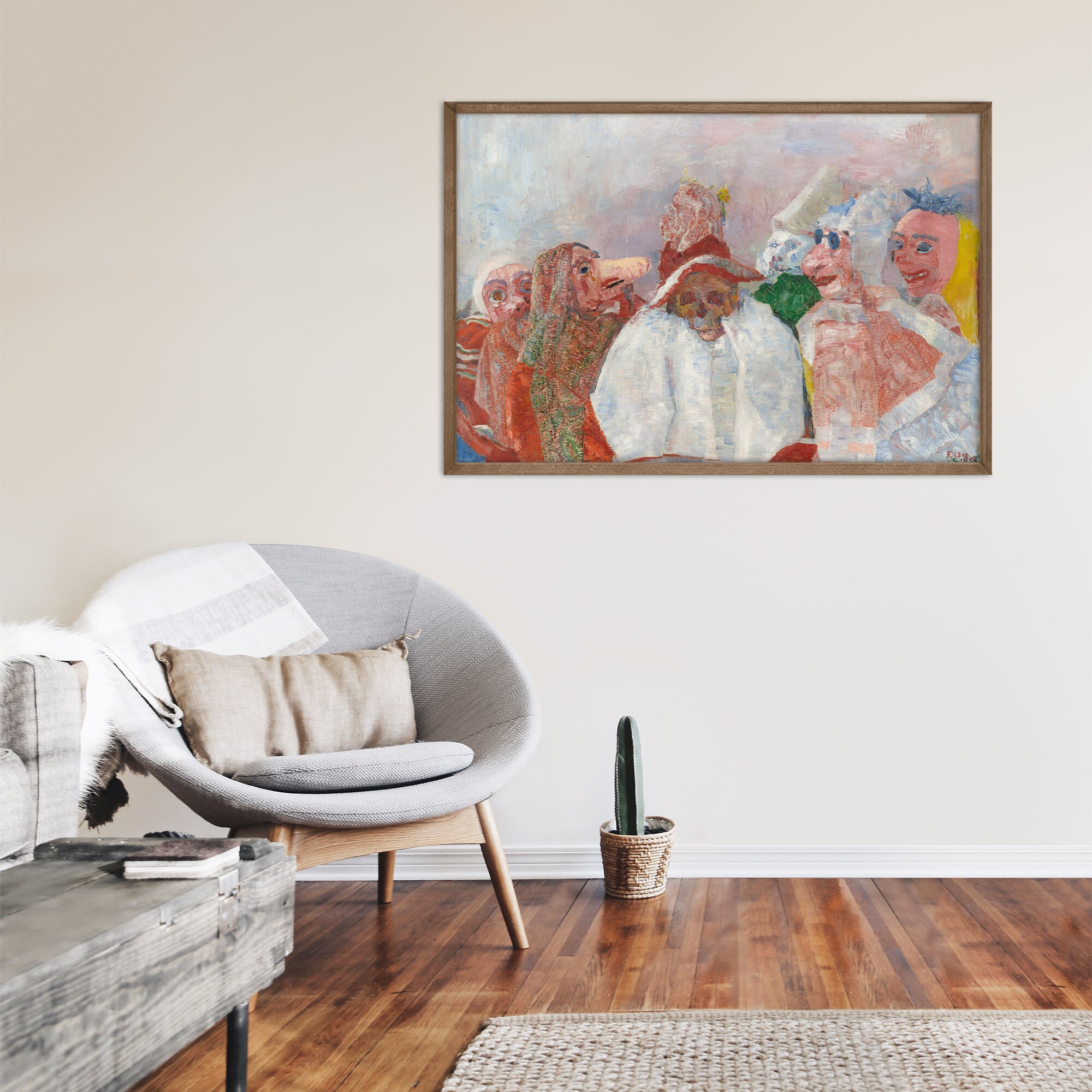 James Ensor - Masks Confronting Death (1888) - Classic Painting