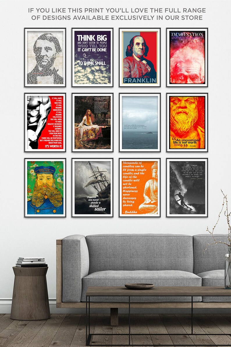 RALPH WALDO EMERSON Typographic Poster - Original Art Print Photo Gift Wall Decor Home Decor Common Sense Self Reliance Bild 10