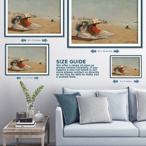 Winslow Homer East Hampton Beach Long Island 1874 Extract Classic Painting Photo Poster Print Art Gift Wall Home Decor Ocean Seaside image 5