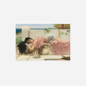 John William Godward - When The Heart is Young (1902) - Poster impression d&#39;art - Décoration murale giclée de qualité musée
